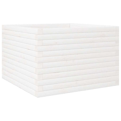 VidaXL Jardinière 70x70x46 cm bois de pin massif blanc