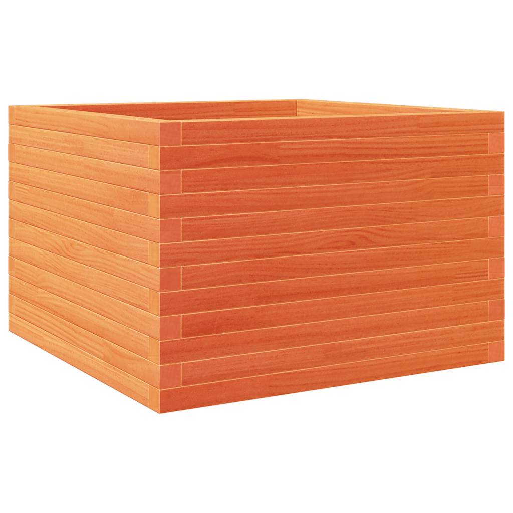VidaXL Jardinière 70x70x46 cm bois de pin massif, marron lavé