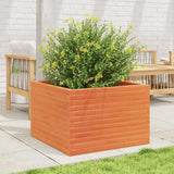 VidaXL Jardinière 70x70x46 cm bois de pin massif, marron lavé