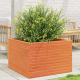 VidaXL Jardinière 70x70x46 cm bois de pin massif, marron lavé