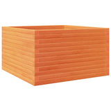 VidaXL Jardinière 80x80x46 cm bois de pin massif, marron lavé