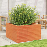 VidaXL Jardinière 80x80x46 cm bois de pin massif, marron lavé