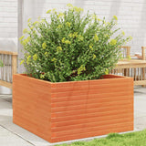 VidaXL Jardinière 80x80x46 cm bois de pin massif, marron lavé