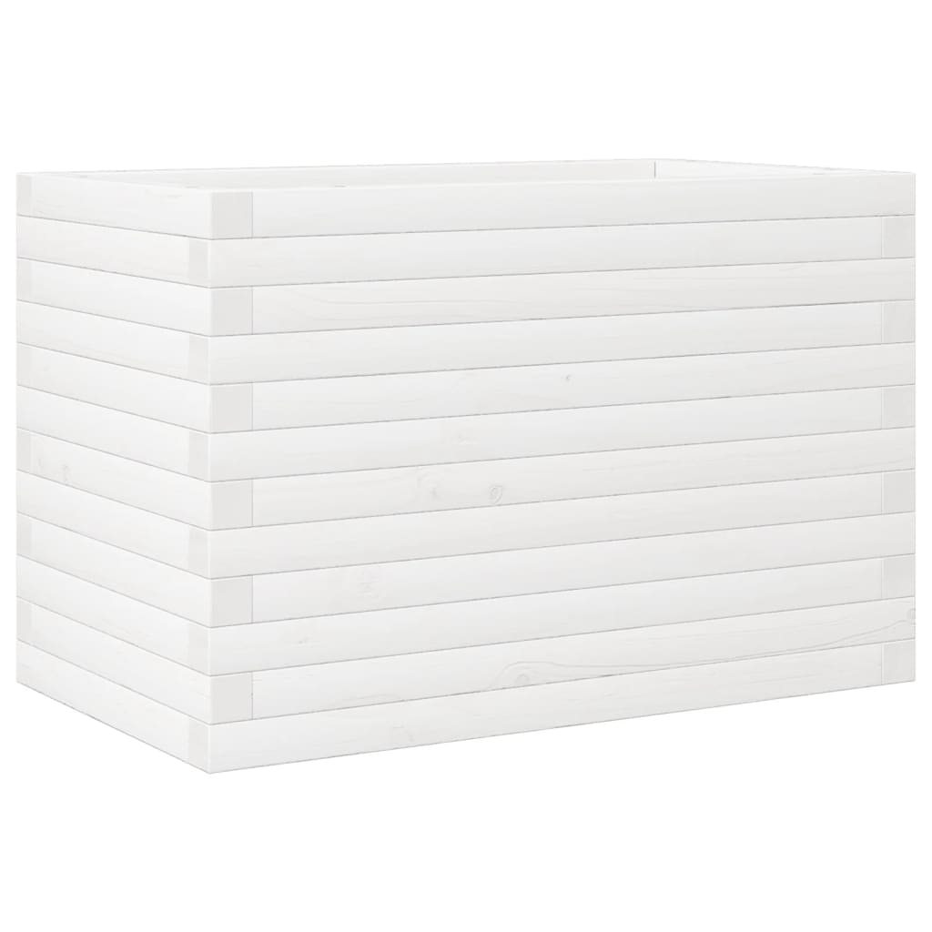 VidaXL Jardinière 70x40x46 cm bois de pin massif blanc
