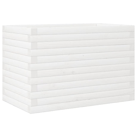 VidaXL Jardinière 70x40x46 cm bois de pin massif blanc