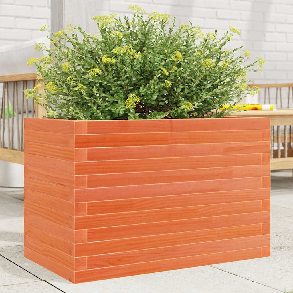 VidaXL Jardinière 70x40x46 cm bois de pin massif, marron lavé