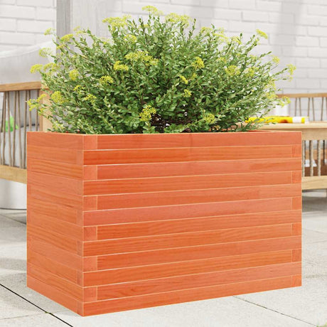 VidaXL Jardinière 70x40x46 cm bois de pin massif, marron lavé