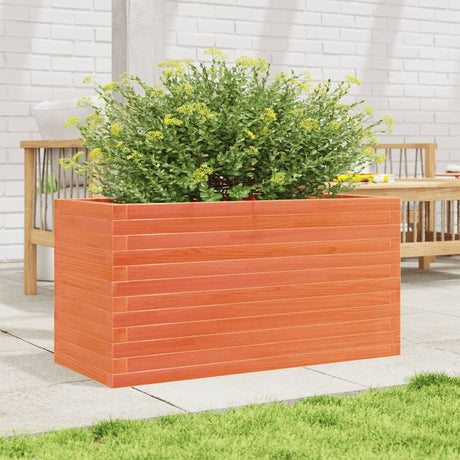 VidaXL Jardinière 90x40x46 cm bois de pin massif, marron lavé