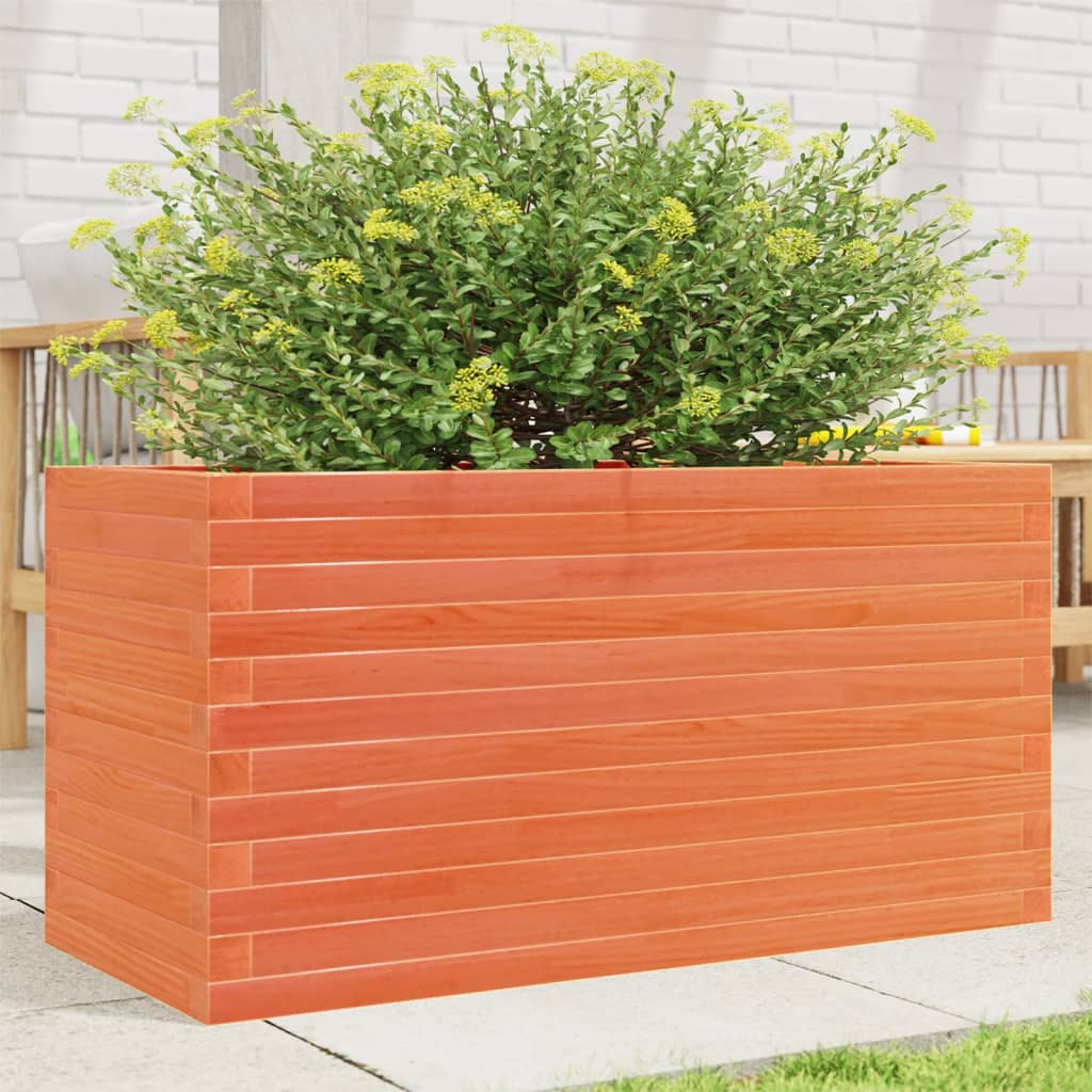 VidaXL Jardinière 90x40x46 cm bois de pin massif, marron lavé