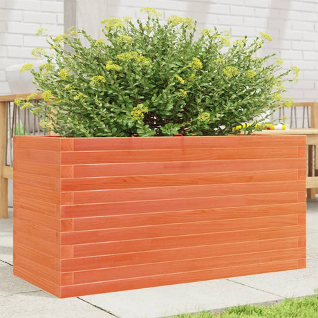VidaXL Jardinière 90x40x46 cm bois de pin massif, marron lavé