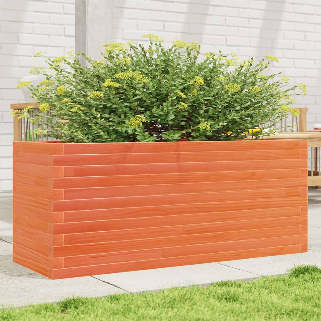 VidaXL Jardinière 110x40x46 cm bois de pin massif, marron lavé