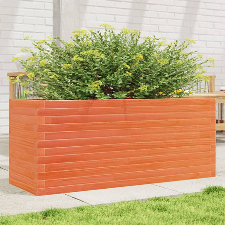 VidaXL Jardinière 110x40x46 cm bois de pin massif, marron lavé