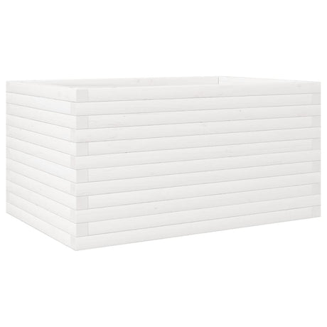 VidaXL Jardinière 90x60x46 cm bois de pin massif blanc