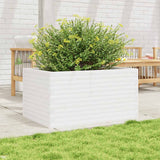 VidaXL Jardinière 90x60x46 cm bois de pin massif blanc