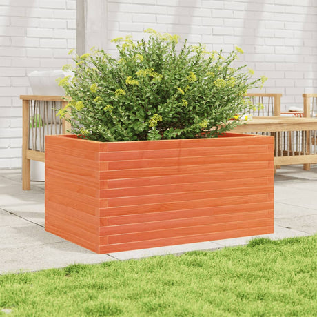 VidaXL Jardinière 90x60x46 cm bois de pin massif, marron lavé