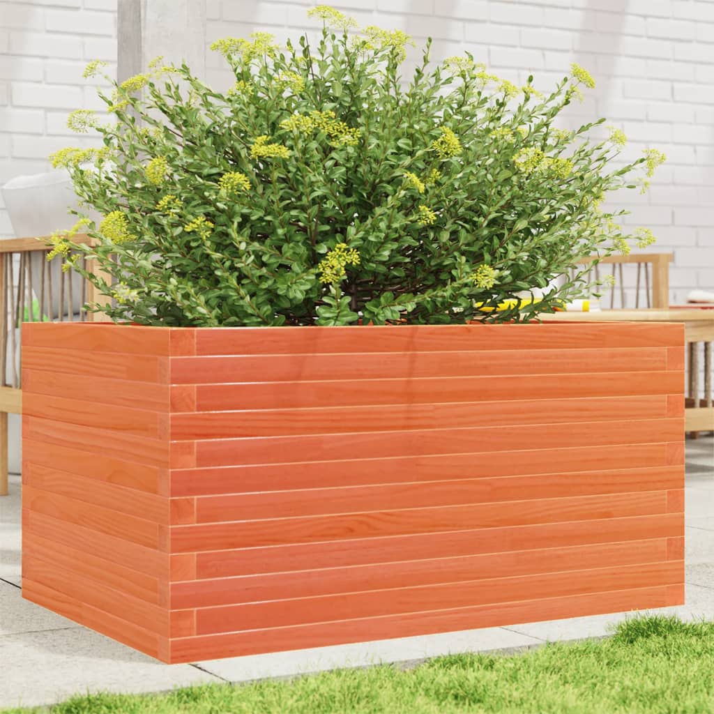 VidaXL Jardinière 90x60x46 cm bois de pin massif, marron lavé