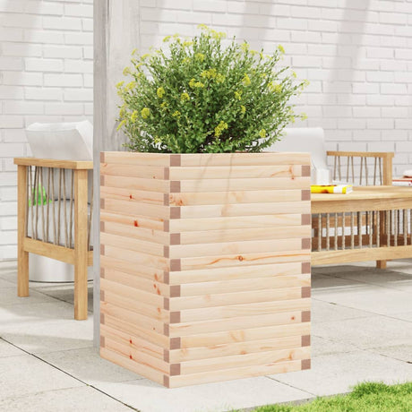 VidaXL Jardinière 50x50x68,5 cm bois de pin massif