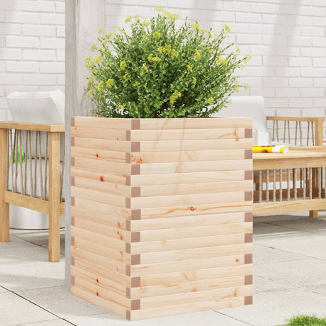 VidaXL Jardinière 50x50x68,5 cm bois de pin massif