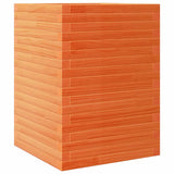 VidaXL Jardinière 50x50x68,5 cm bois de pin massif, marron lavé