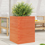 VidaXL Jardinière 50x50x68,5 cm bois de pin massif, marron lavé