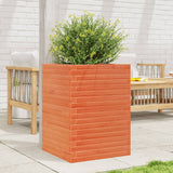 VidaXL Jardinière 50x50x68,5 cm bois de pin massif, marron lavé