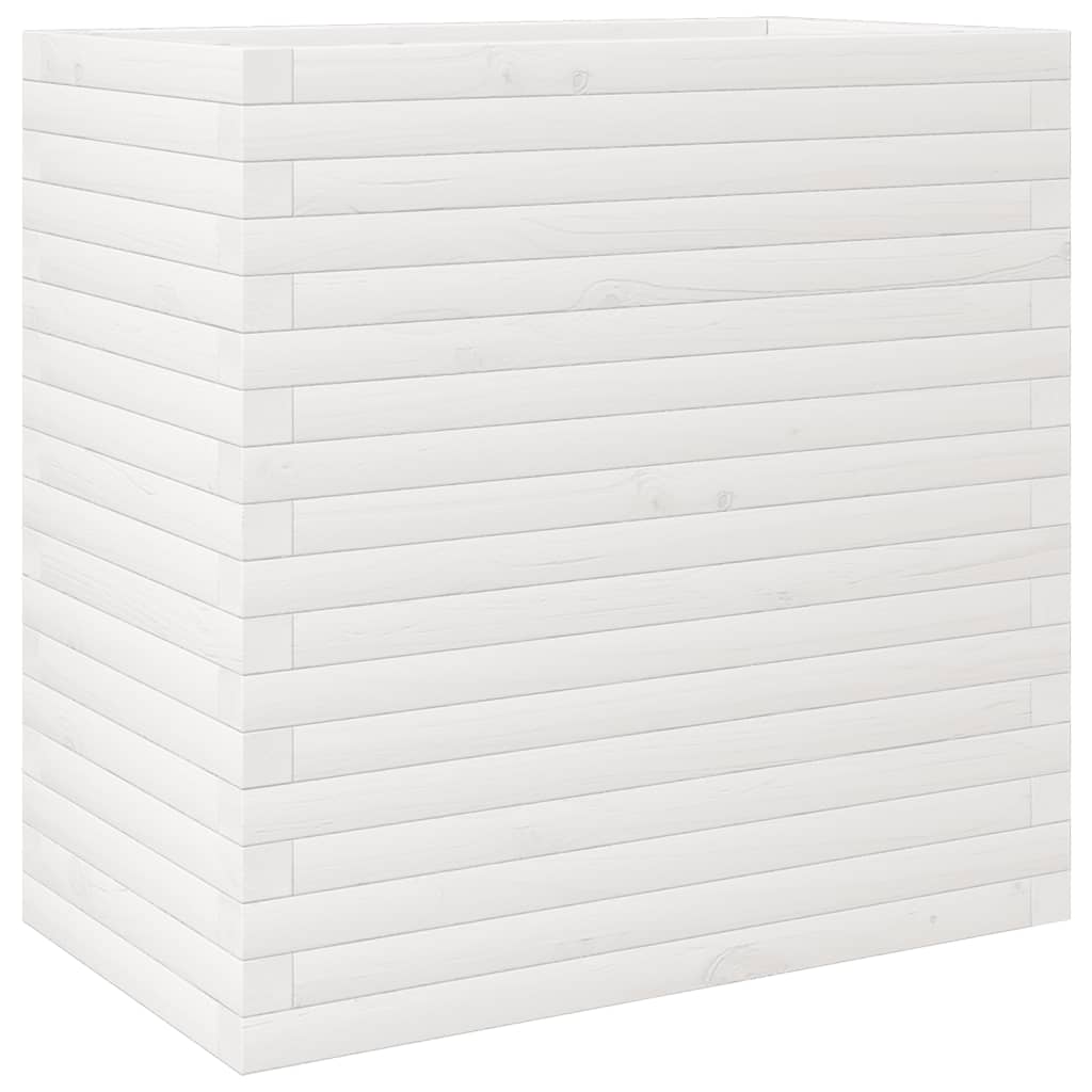 VidaXL Jardinière 70x40x68,5 cm bois de pin massif blanc
