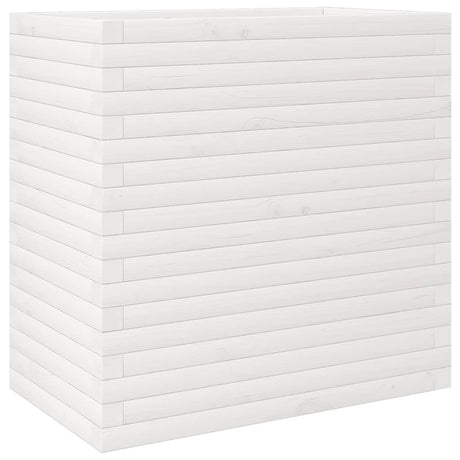 VidaXL Jardinière 70x40x68,5 cm bois de pin massif blanc