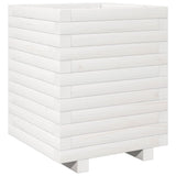 VidaXL Jardinière 40x40x49,5 cm bois de pin massif blanc