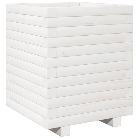 VidaXL Jardinière 40x40x49,5 cm bois de pin massif blanc