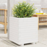 VidaXL Jardinière 40x40x49,5 cm bois de pin massif blanc