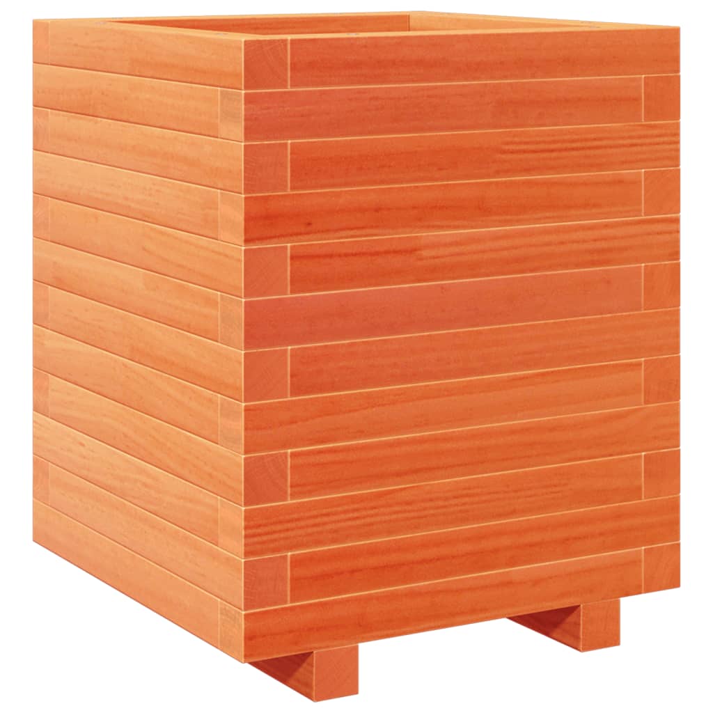 VidaXL Jardinière 40x40x49,5 cm bois de pin massif, marron lavé