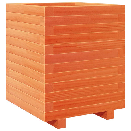 VidaXL Jardinière 40x40x49,5 cm bois de pin massif, marron lavé
