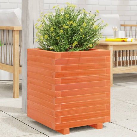 VidaXL Jardinière 40x40x49,5 cm bois de pin massif, marron lavé