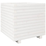 VidaXL Jardinière 50x50x49,5 cm bois de pin massif blanc