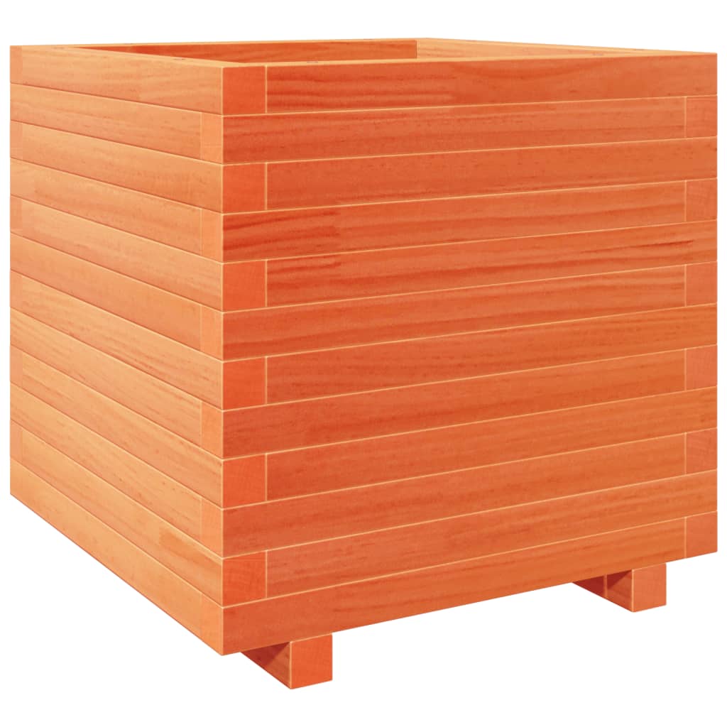 VidaXL Jardinière 50x50x49,5 cm bois de pin massif, marron lavé