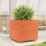 VidaXL Jardinière 50x50x49,5 cm bois de pin massif, marron lavé