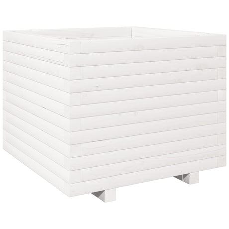 VidaXL Jardinière 60x60x49,5 cm bois de pin massif blanc
