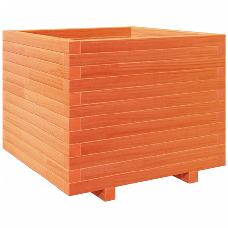 VidaXL Jardinière 60x60x49,5 cm bois de pin massif, marron lavé