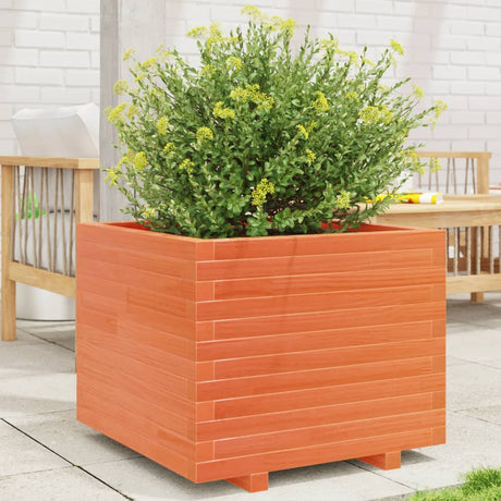 VidaXL Jardinière 60x60x49,5 cm bois de pin massif, marron lavé