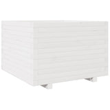 VidaXL Jardinière 70x70x49,5 cm bois de pin massif blanc