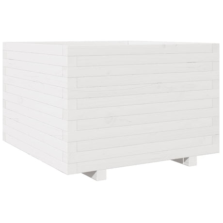 VidaXL Jardinière 70x70x49,5 cm bois de pin massif blanc