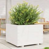 VidaXL Jardinière 70x70x49,5 cm bois de pin massif blanc