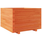 VidaXL Jardinière 70x70x49,5 cm bois de pin massif, marron lavé