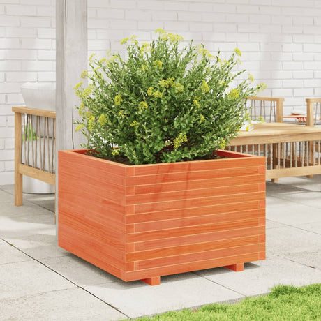 VidaXL Jardinière 70x70x49,5 cm bois de pin massif, marron lavé