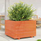 VidaXL Jardinière 70x70x49,5 cm bois de pin massif, marron lavé