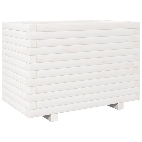 VidaXL Jardinière 70x40x49,5 cm bois de pin massif blanc