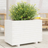 VidaXL Jardinière 70x40x49,5 cm bois de pin massif blanc