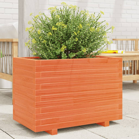 VidaXL Jardinière 70x40x49,5 cm bois de pin massif, marron lavé