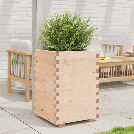 VidaXL Jardinière 50x50x72,5 cm bois de pin massif