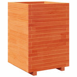 VidaXL Jardinière 50x50x72,5 cm bois de pin massif, marron lavé